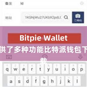 Bitpie Wallet提供了多种功能比特派钱包下载